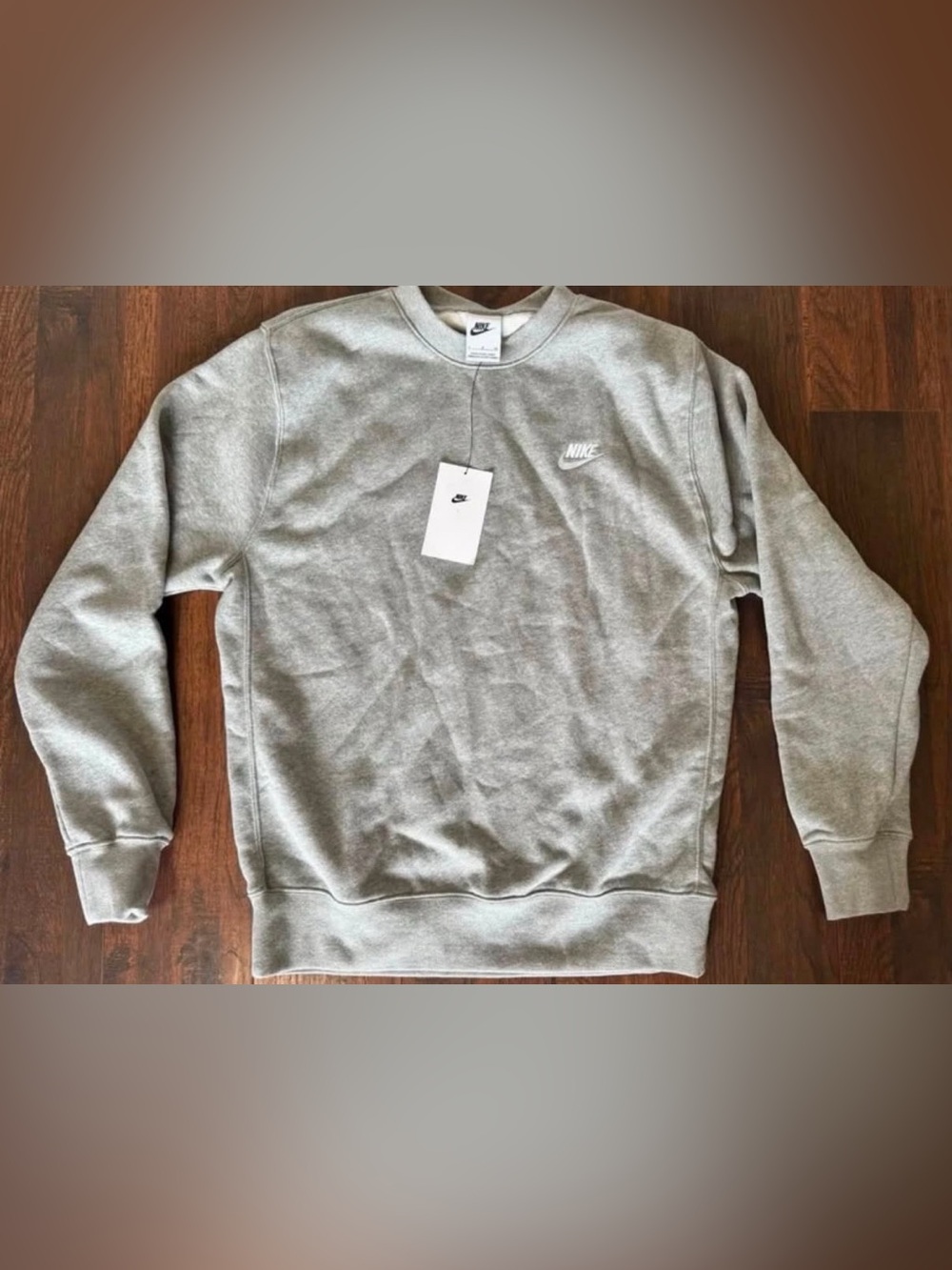 Nike Sportswear Club Fleece Crewneck Sweatshirt Gray Men’s Size Small BV2662-063